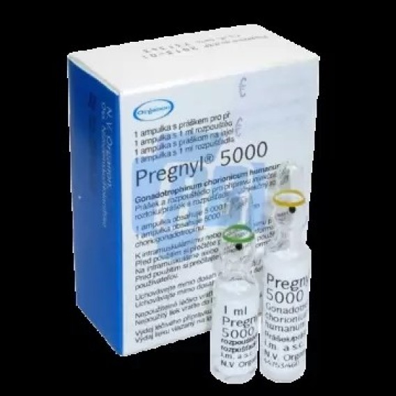 HCG Pregnyl 5000IU Organon Pharmaceuticals